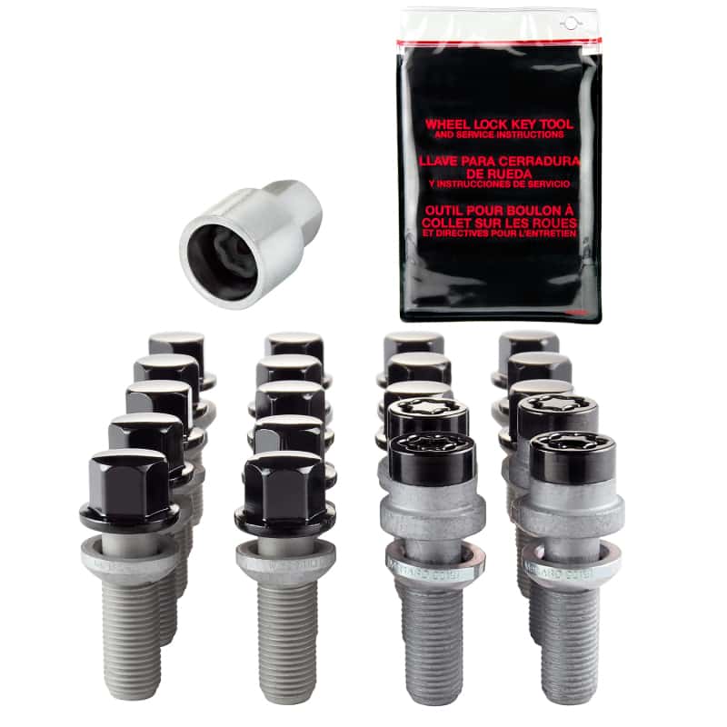 McGard — McGard 5 Lug Hex Install Kit w/Locks (Radius Seat Bolt) M14X1.5 / 17mm Hex / 35.4mm Shank L. - Black - view 5
