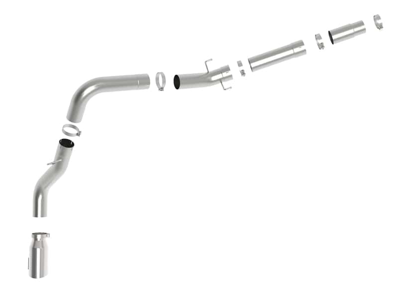 aFe — aFe ATLAS 5in DPF-Back Alum Steel Exhaust System w/Polished Tip 19-20 Ram Diesel Trucks L6-6.7L (td)
DPF-Back Exhaust - view 4