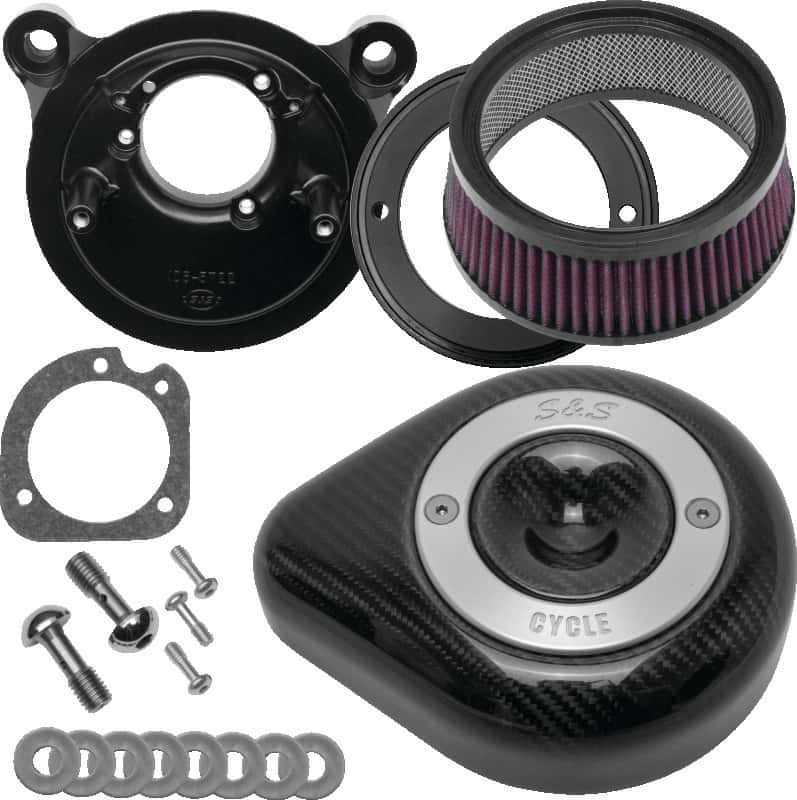 S&S Cycle — S&S Cycle 01-15 Fuel-Injected Softail Models Stealth Air Cleaner Kit w/ Carbon Fiber Cover - view 1
