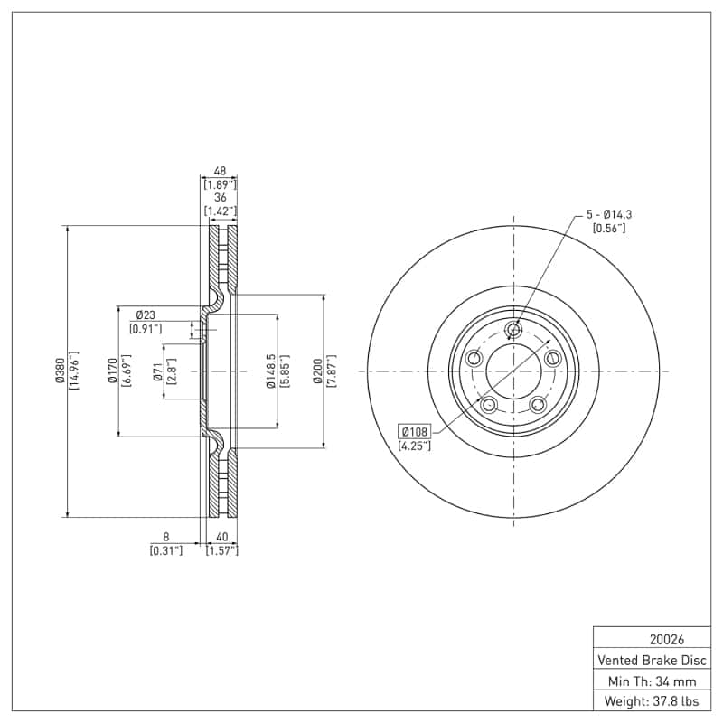 DFC — DFC 10-24 Jaguar XFR-S Front GeoSPEC Coated Rotor
DFC Brake Rotor - view 6