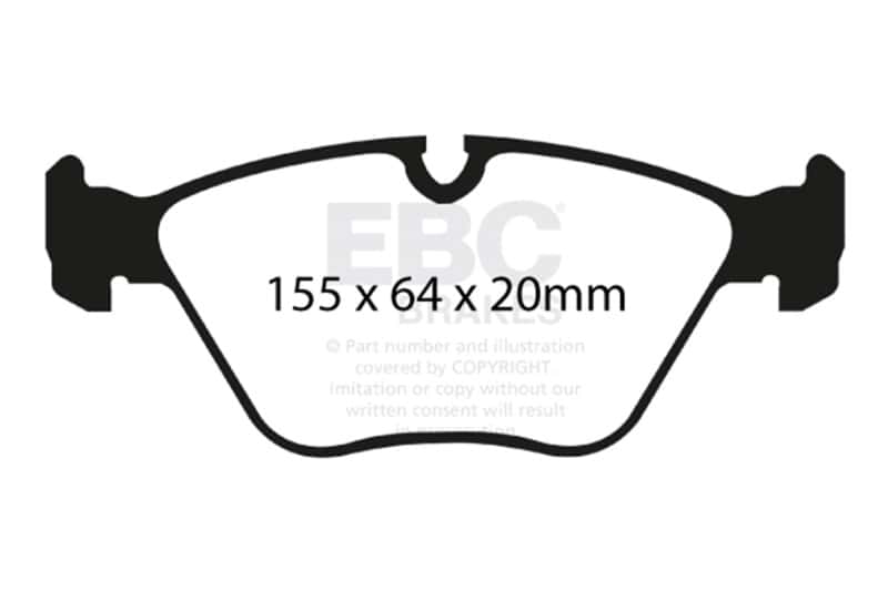 EBC — EBC 04-06 BMW X3 2.5 (E83) Ultimax2 Front Brake Pads
Disc Brake Pad - view 1