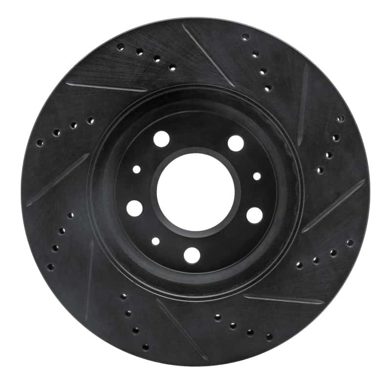 R1 Concepts — R1 03-08 Cadillac STS Front Left Drilled & Slotted Black Brake Rotor
R1 Brake Rotor Drill - view 5