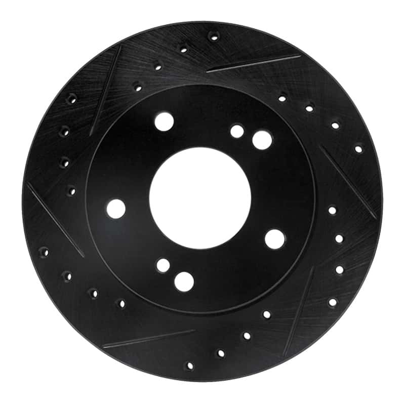 R1 Concepts — R1 94-96 Nissan 240SX Front Left Drilled & Slotted Black Brake Rotor
R1 Brake Rotor Drill - view 1