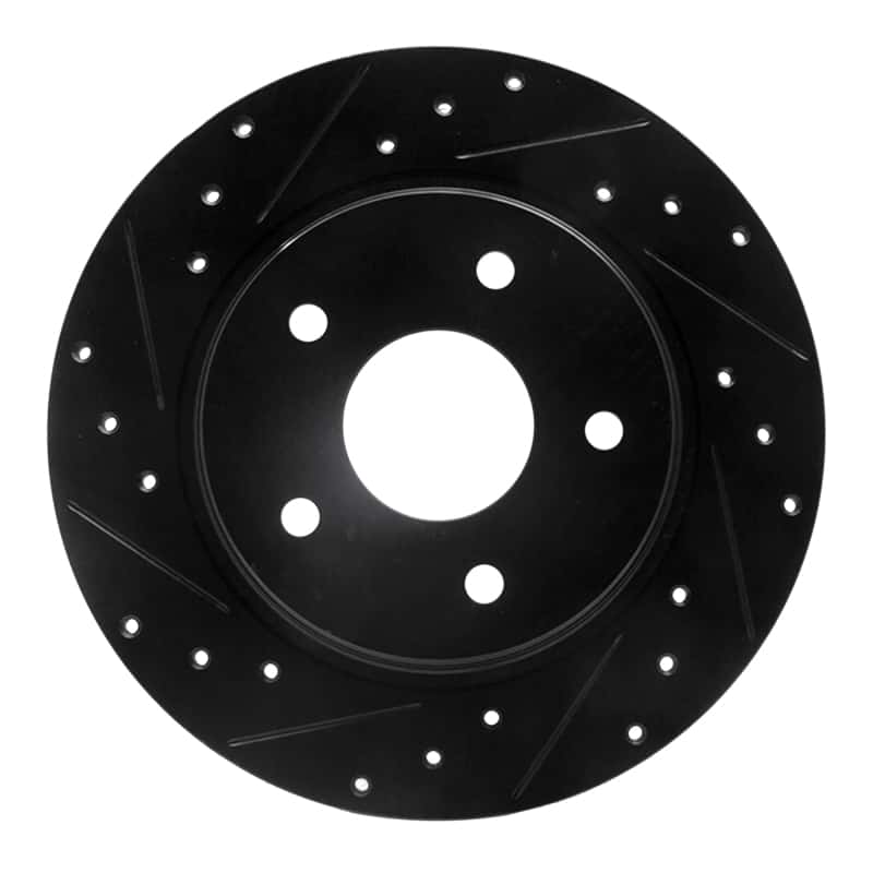 R1 Concepts — R1 08-16 Chrysler Town & Country Rear Left Drilled & Slotted Black Brake Rotor
R1 Brake Rotor Drill - view 1