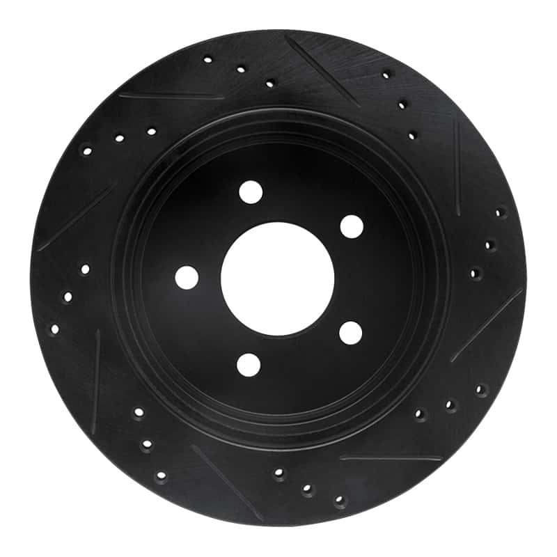 R1 Concepts — R1 10-11 Ford Ranger (USA/Canada) Rear Left Drilled & Slotted Black Brake Rotor
R1 Brake Rotor Drill - view 5