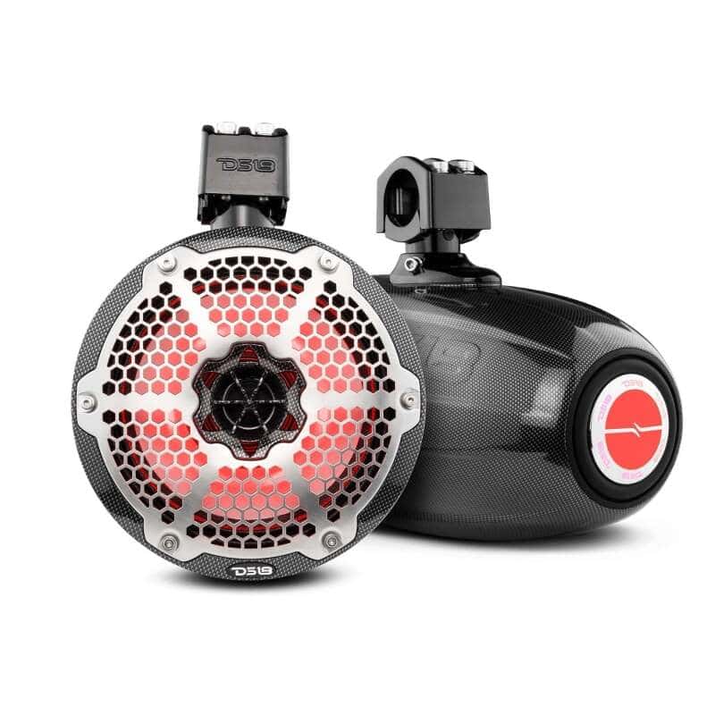 DS18 — DS18 Marine And Powersports Towers 8in 1in Driver 180 Watts RMS RGB LED Lights Black - view 5