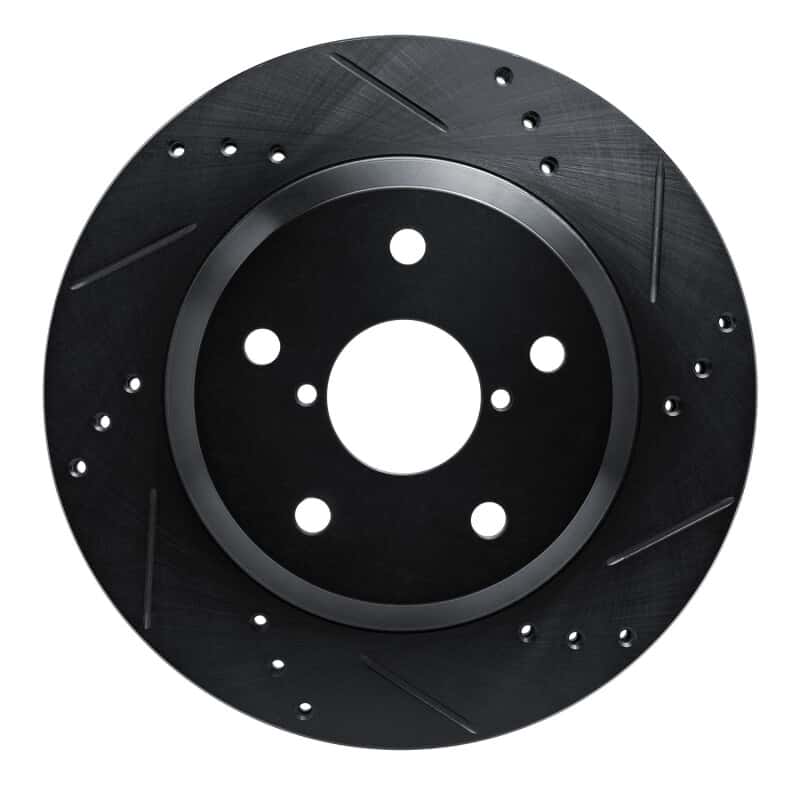 R1 Concepts — R1 -25 Subaru Crosstrek Rear Right Drilled & Slotted Black Brake Rotor
R1 Brake Rotor Drill - view 1