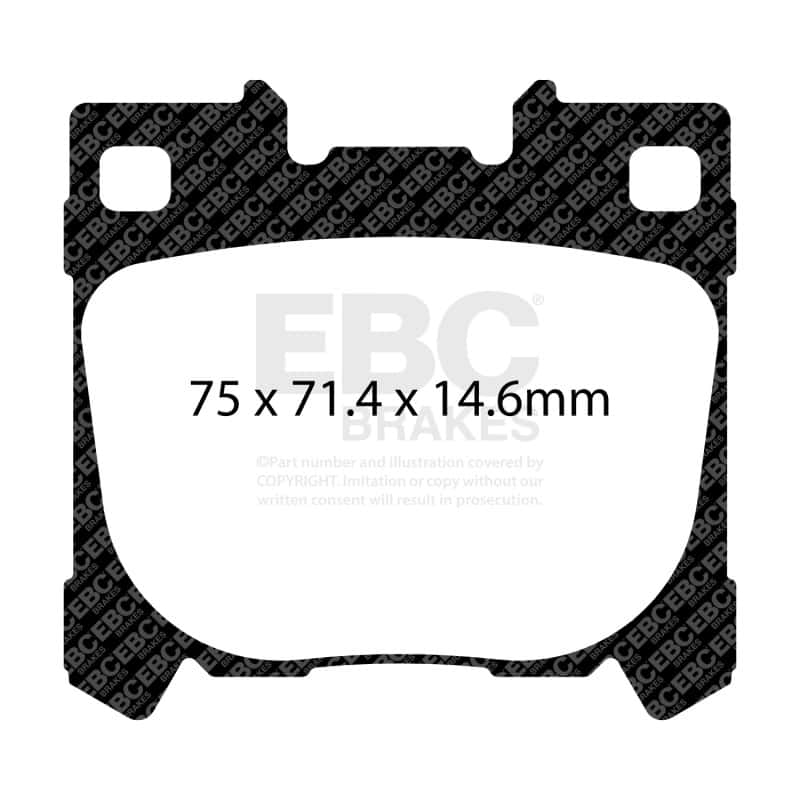 EBC — EBC 2022+ Toyota GR Yaris Yellowstuff Rear Brake Pads
Disc Brake Pad - view 5