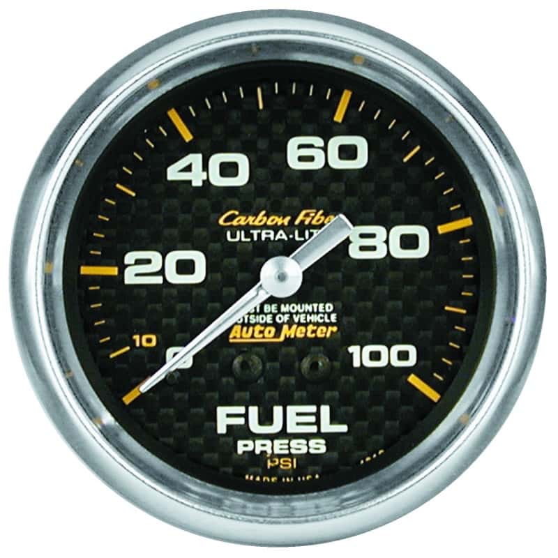 AutoMeter — Autometer Carbon Fiber 66.7mm 0-15 PSI W/O ISO Fuel Pressure Gauge
GA 2.6" FP M 15 CF - view 1