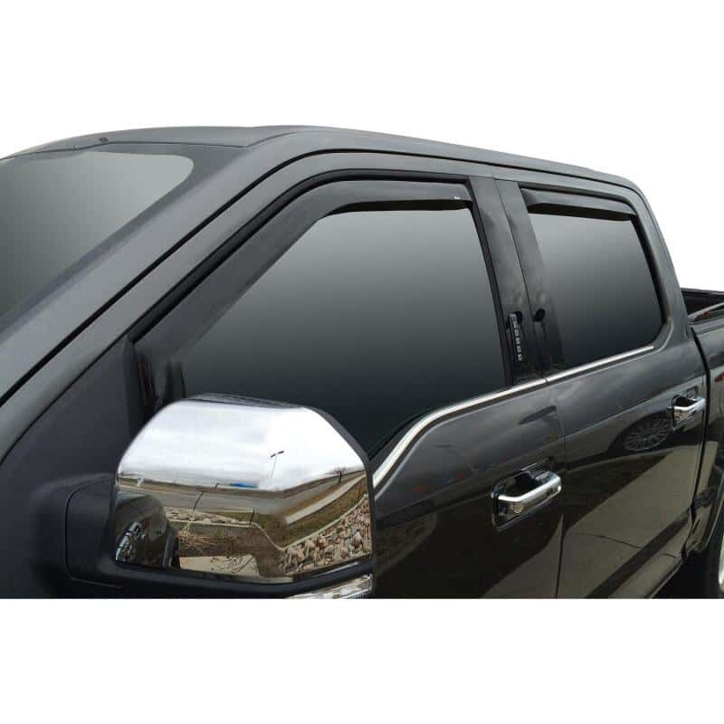 Westin — Westin 2015-2018 Ford F-150 SuperCrew In-Channel Wind Deflector 4pc - Smoke
Side Window Vent - view 2
