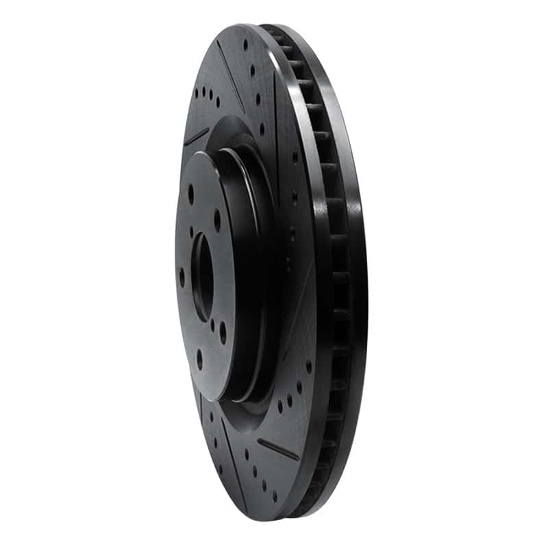 R1 Concepts — R1 -24 Subaru Forester Front Right Drilled & Slotted Black Brake Rotor
R1 Brake Rotor Drill - view 2