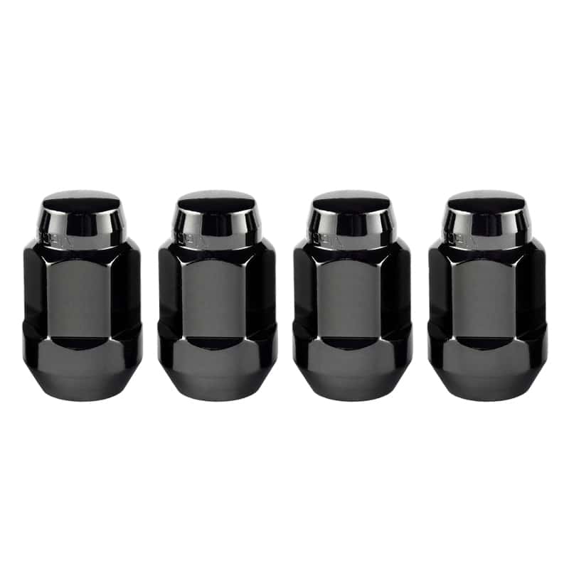 McGard — McGard Hex Lug Nut (Cone Seat Bulge Style) M12X1.5 / 3/4 Hex / 1.45in. Length (4-Pack) - Black - view 5
