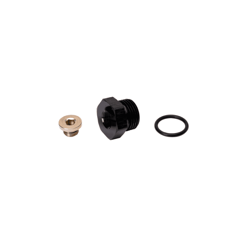 Fleece Performance — Fleece Performance Universal 3/4-16in O-Ring to 1/8in NPT Adapter w/1/8in NPT Plug
NPT Adapter - view 2