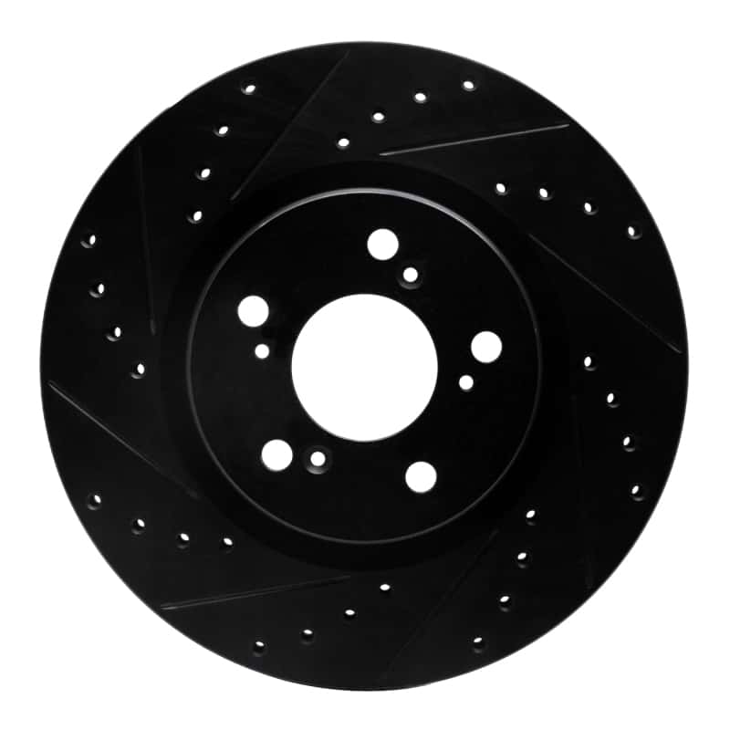 R1 Concepts — R1 05-12 Acura RL Front Left Drilled & Slotted Black Brake Rotor
R1 Brake Rotor Drill - view 1