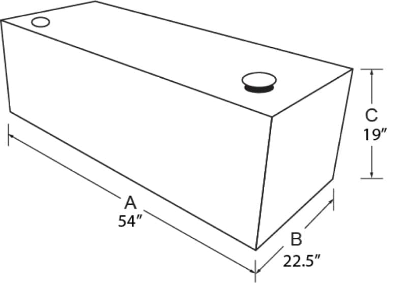 Tradesman — Tradesman Aluminum Rectangular Liquid Storage Tank (98 Gallon Capacity) - Brite - view 2
