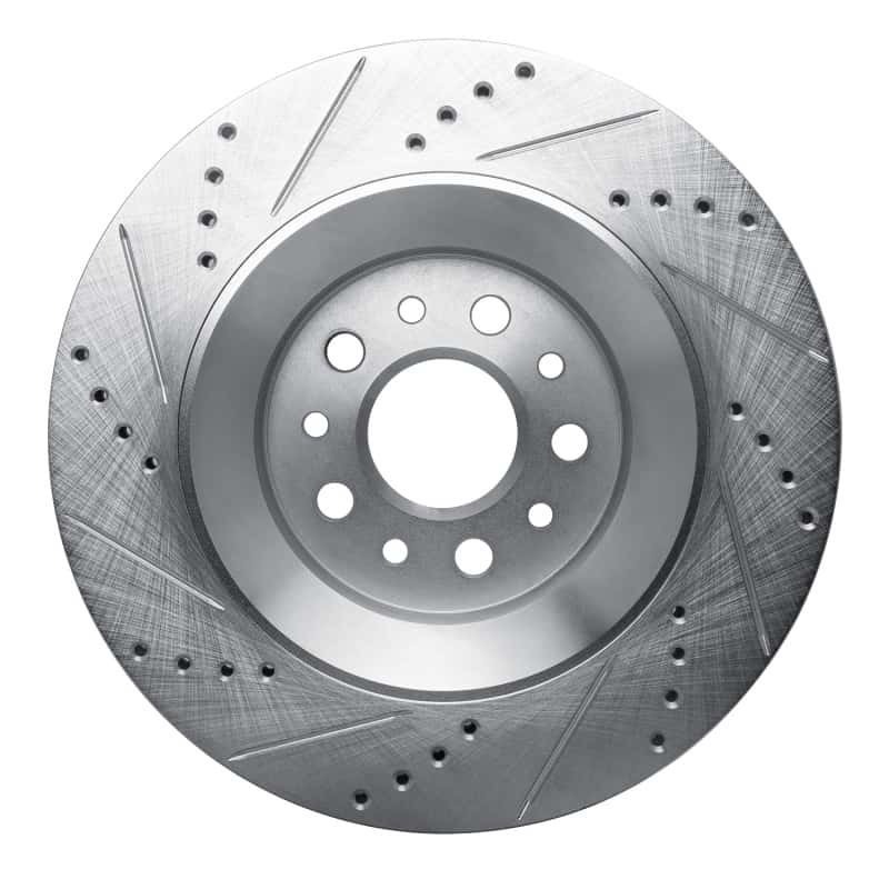 R1 Concepts — R1 17-24 Maserati LeVante Rear Right Drilled & Slotted Silver Brake Rotor
R1 Brake Rotor Drill - view 5