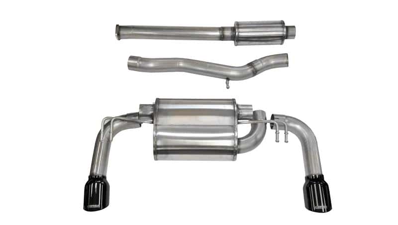 CORSA Performance — Corsa 2008-2015 Mitsubishi Lancer Evolution X Sedan 2.0L Black Sport Dual Rear Cat-Back Exhaust
Exhaust - view 2