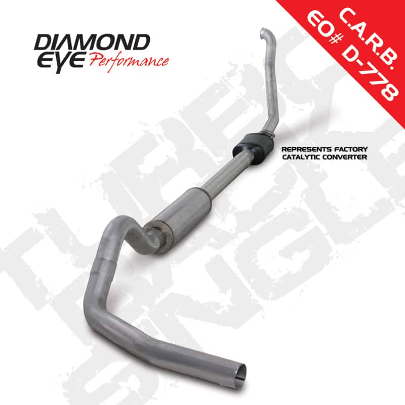 Diamond Eye Performance — Diamond Eye KIT 4in Turbo Back Single AL: 94-97 FORD 7.3L F250/F350 PWRSTROKE NFS W/ CARB EQUIV STDS
KIT; 4in.; TBSGL; AL - view 3
