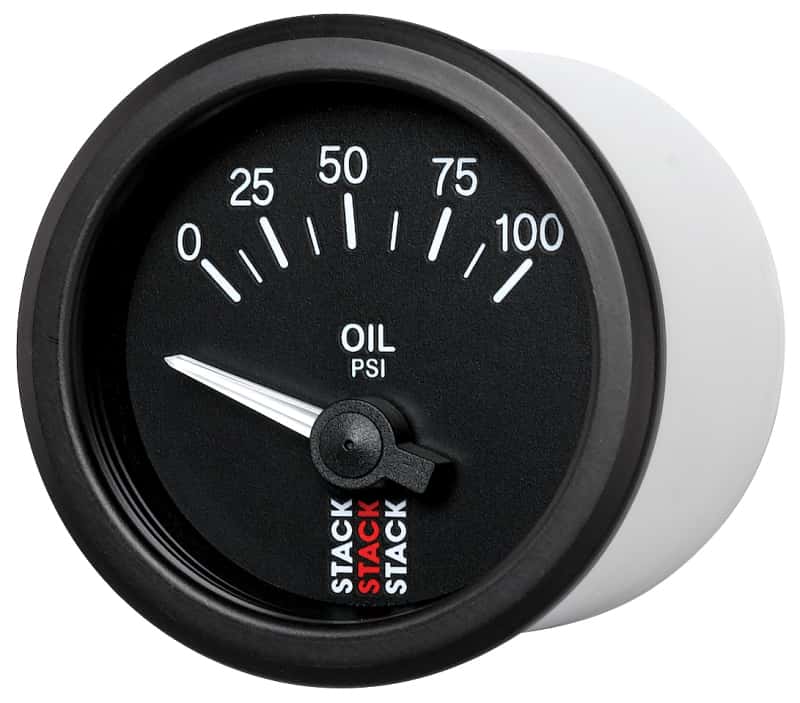 AutoMeter — Autometer Stack Instruments 52mm 0-100 PSI 1/8in NPTF Electronic Oil Pressure Gauge - Black
Ga OP Elec Bk 100psi - view 2