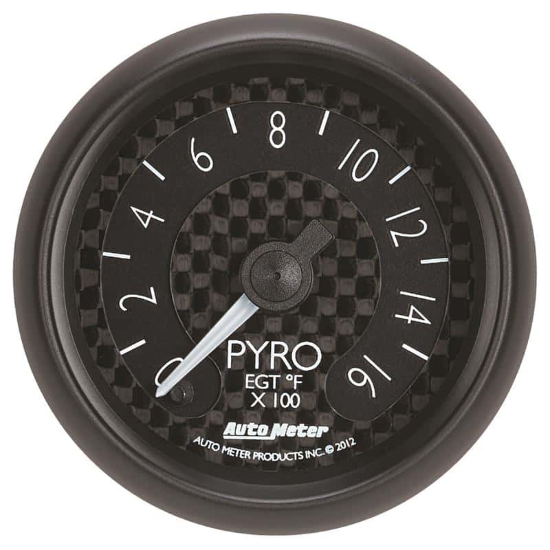 AutoMeter — Autometer GT Series 52mm Full Sweep Electronic 0-1600 Deg F EGT/Pyrometer Gauge
2-1/16" PYROMETER KI - view 1