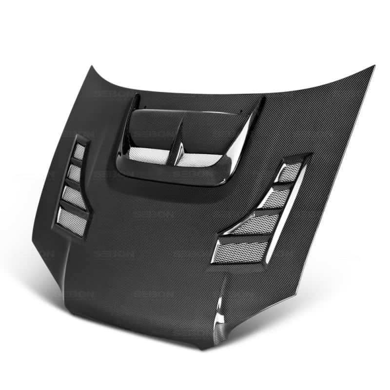 Seibon — Seibon 04-05 Subaru WRX/STi CW Carbon Fiber Hood - view 6