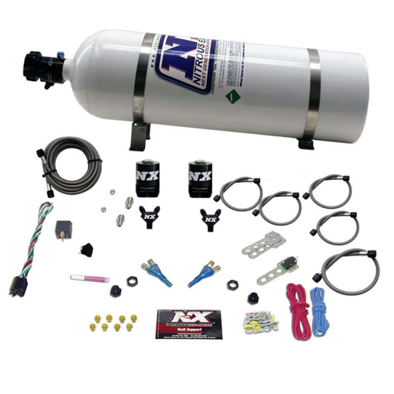 Nitrous Express — Nitrous Express 92-95 Dodge V8 TBI Dual Nozzle Nitrous Kit (50-125HP) w/15lb Bottle
Injection System Kit
N2OSys - view 2