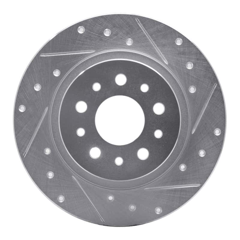 R1 Concepts — R1 14-19 Fiat 500L Rear Right Drilled & Slotted Silver Brake Rotor
R1 Brake Rotor Drill - view 1