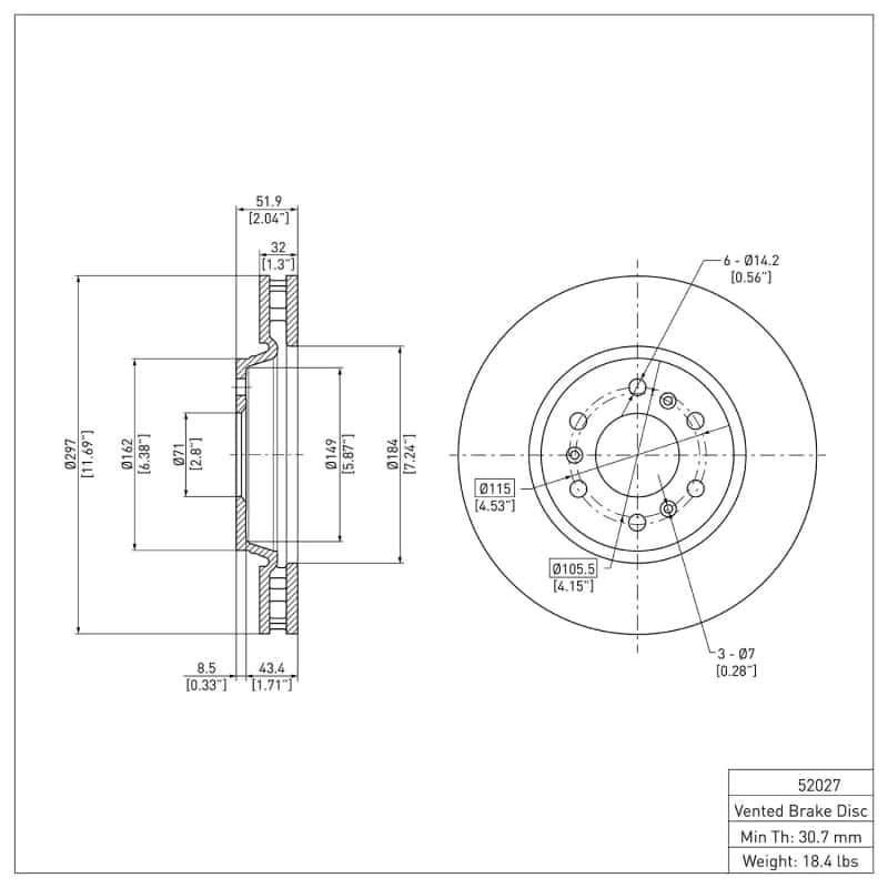 DFC — DFC 06-09 Buick Terraza Front Brake Rotor
DFC Brake Rotor - view 6