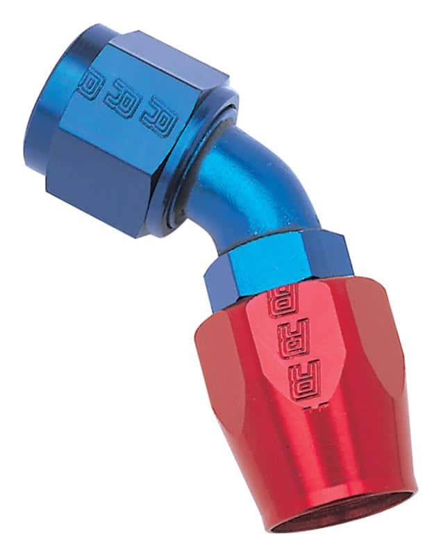 Russell — Russell Performance -16 Red/Blue 45 Degree Full Flow Hose End
Hose Fitting - view 3
