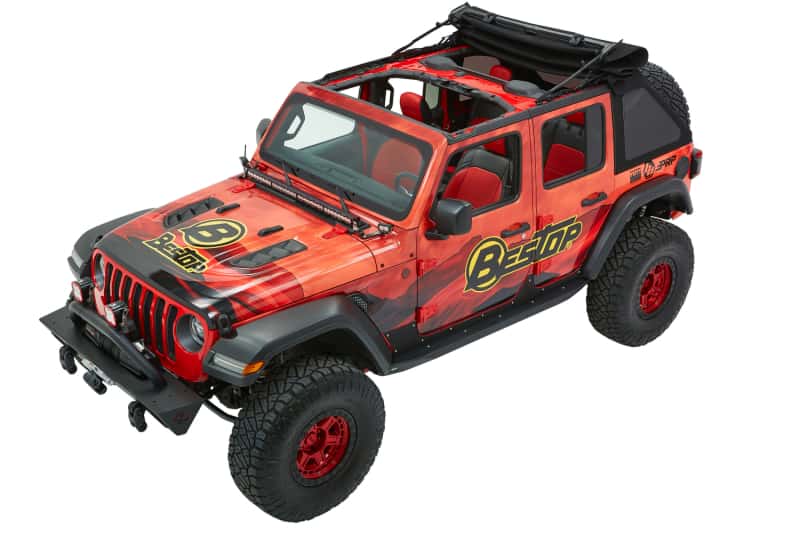 Bestop — Bestop 18-26 Jeep Wrangler JL 4-Door Trektop Ultra (Premium Black Twill)
Trektop Ultra - view 7