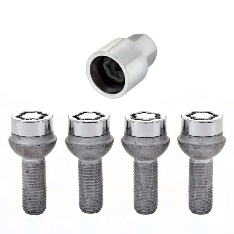 McGard — McGard Wheel Lock Bolt Set - 4pk. (Radius Seat) M12X1.5 / 17mm Hex / 27.9mm Shank Length - Chrome - view 1