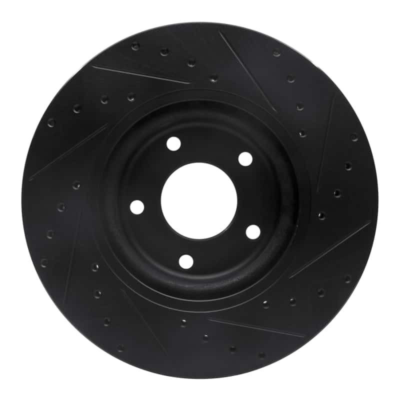 R1 Concepts — R1 98-06 Jaguar XK8 Front Left Drilled & Slotted Black Brake Rotor
R1 Brake Rotor Drill - view 5