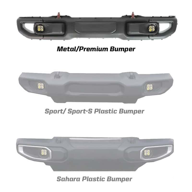 Baja Designs — Baja Designs 2018 Wrangler JL Rubicon Squadron R Pro Fog Pocket Kit - view 1