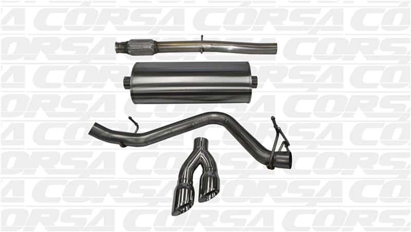 CORSA Performance — Corsa 14-19 GMC Sierra/Chevy Silv 1500 Crew Cab/Short Bed 5.3L V8 Polished Sport Single Side CB Exh
Exhaust - view 2