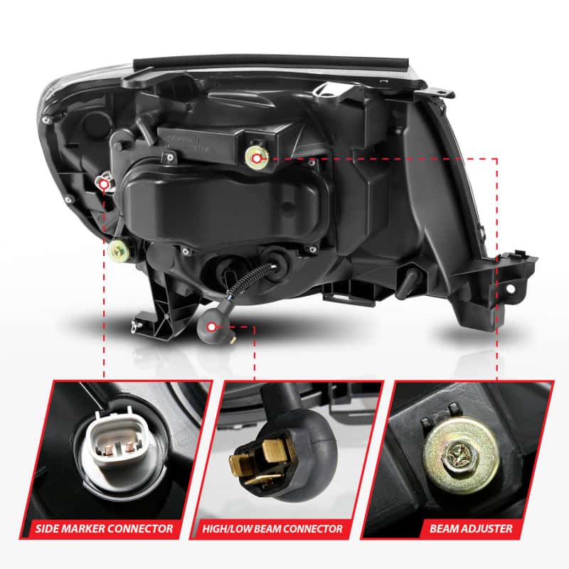 ANZO — ANZO 05-11 Toyota Tacoma Projector Headlights w/Light Bar Switchback Chrome Housing
Head Light Set
HdLtSet - view 11