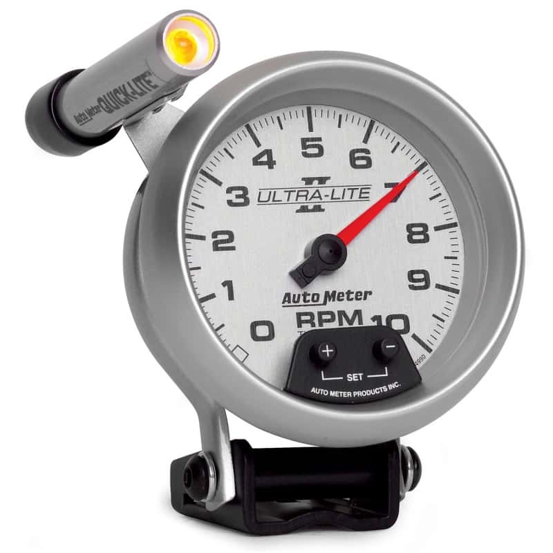 AutoMeter — Autometer Ultra-Lite II 3-3/4in 10000 RPM Pedestal Mount Mini-Monster Tachometer
3-3/8" TACH, 10,000 - view 6