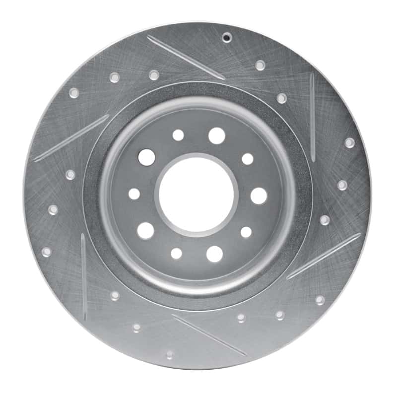 R1 Concepts — R1 14-19 Fiat 500L Rear Left Drilled & Slotted Silver Brake Rotor
R1 Brake Rotor Drill - view 5