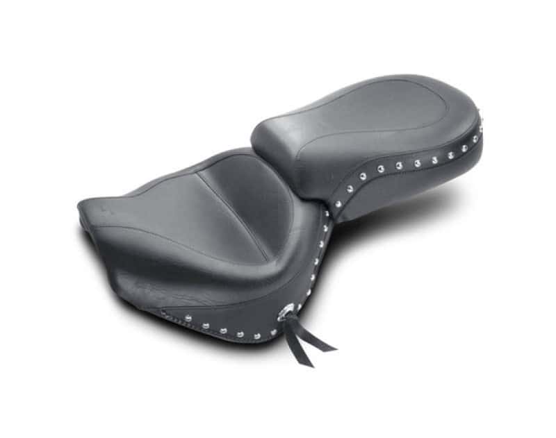 Mustang Motorcycle — Mustang 99-15 Yamaha Road Star 1600, 1700 Wide Touring 2PC Seat w/Studs - Black - view 1