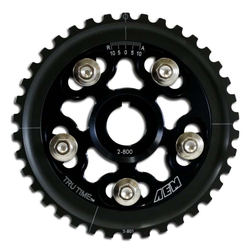 AEM — AEM 88-95 Honda Civic/ 93-95 Del Sol S & Si Black Tru-Time Cam Gear
Adjustable Cam Gear
Tru-Time Cam Gear - view 2