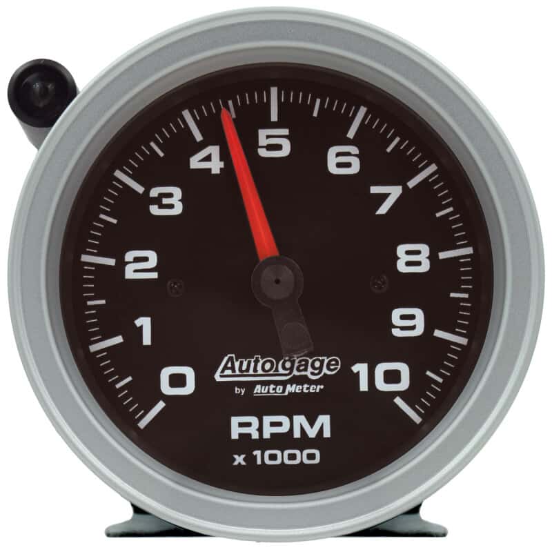 AutoMeter — AutoMeter Tachometer Gauge 10K RPM 3 3/4in Pedestal w/Ext. Shift-Light - Black Dial/Black Case - view 1