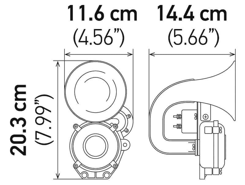 Hella — Hella Horn Kit Bx Black Air 1Tone 12/24V - view 6