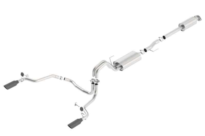 Borla — Borla 15-17 F-150 2.7/3.5L V6 EcoBoost / 5.0L V8 Black Chrome Cat-Back Touring Exhaust
Cat-Back System - view 2