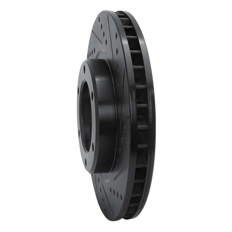 R1 Concepts — R1 93-97 Lexus LX450 Front Right Drilled & Slotted Black Brake Rotor
R1 Brake Rotor Drill - view 2
