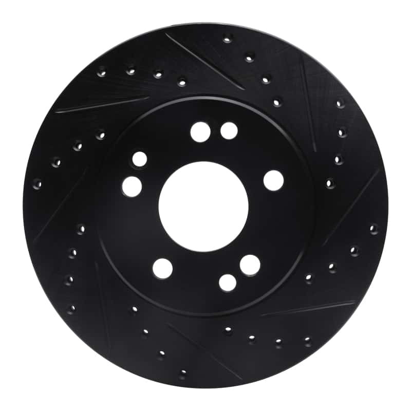 R1 Concepts — R1 84-95 Mercedes-Benz 260E Front Right Drilled & Slotted Black Brake Rotor
R1 Brake Rotor Drill - view 1