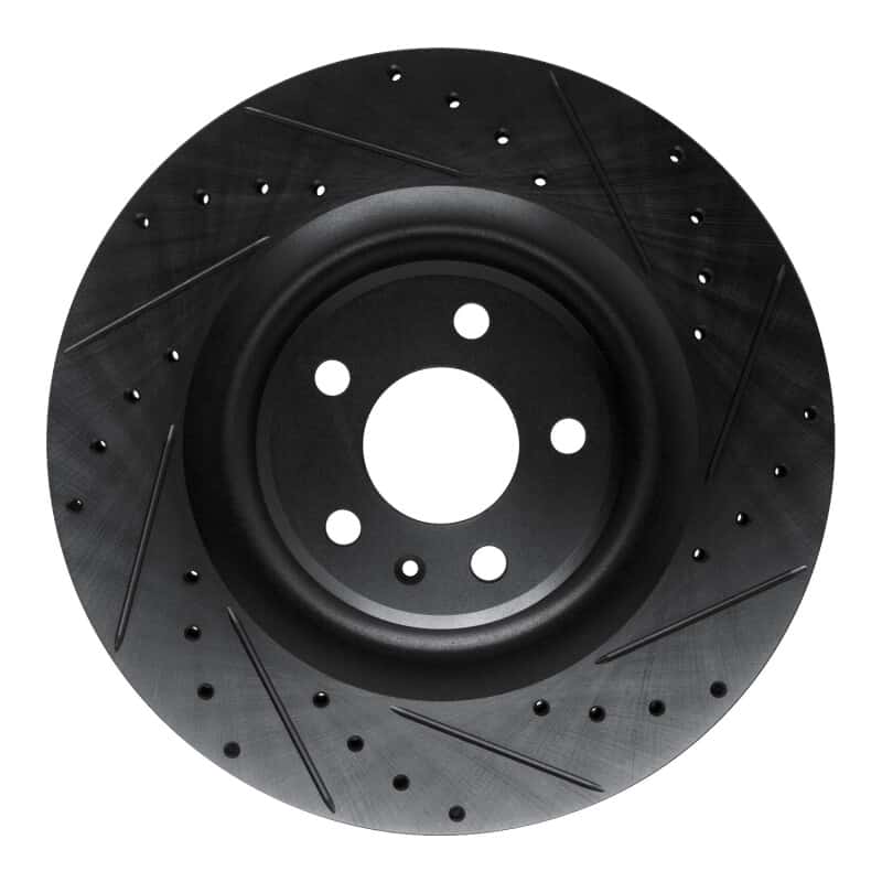R1 Concepts — R1 17-25 Audi Q8 e-Tron Rear Right Drilled & Slotted Black Brake Rotor
R1 Brake Rotor Drill - view 1