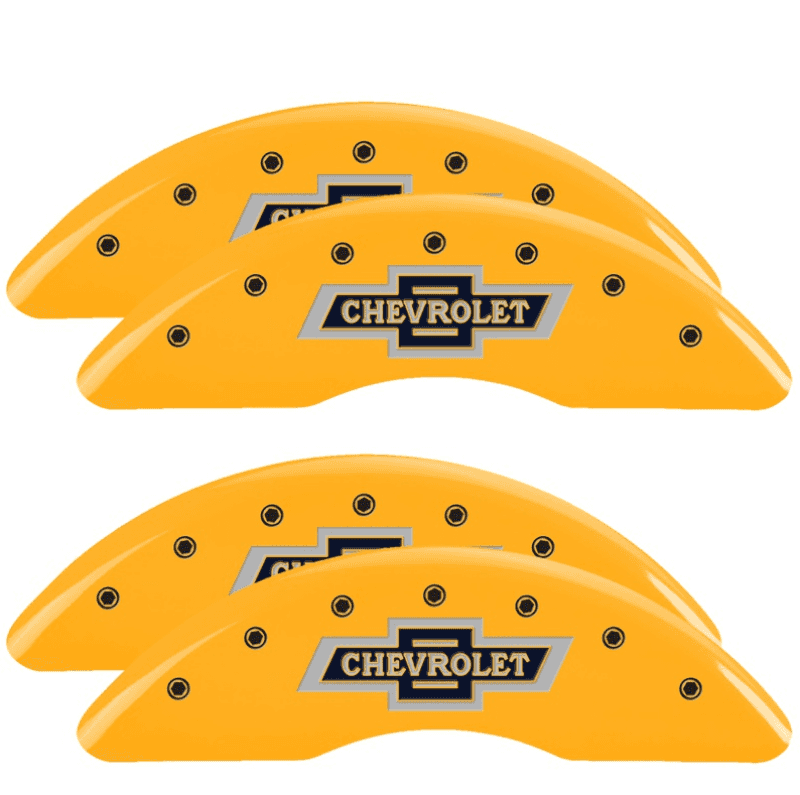 MGP — MGP 4 Caliper Covers Engraved F & R 100th Anniv Yellow Finish Black Char 2019 Chevy Silverado 2500HD
Caliper Covers - view 2