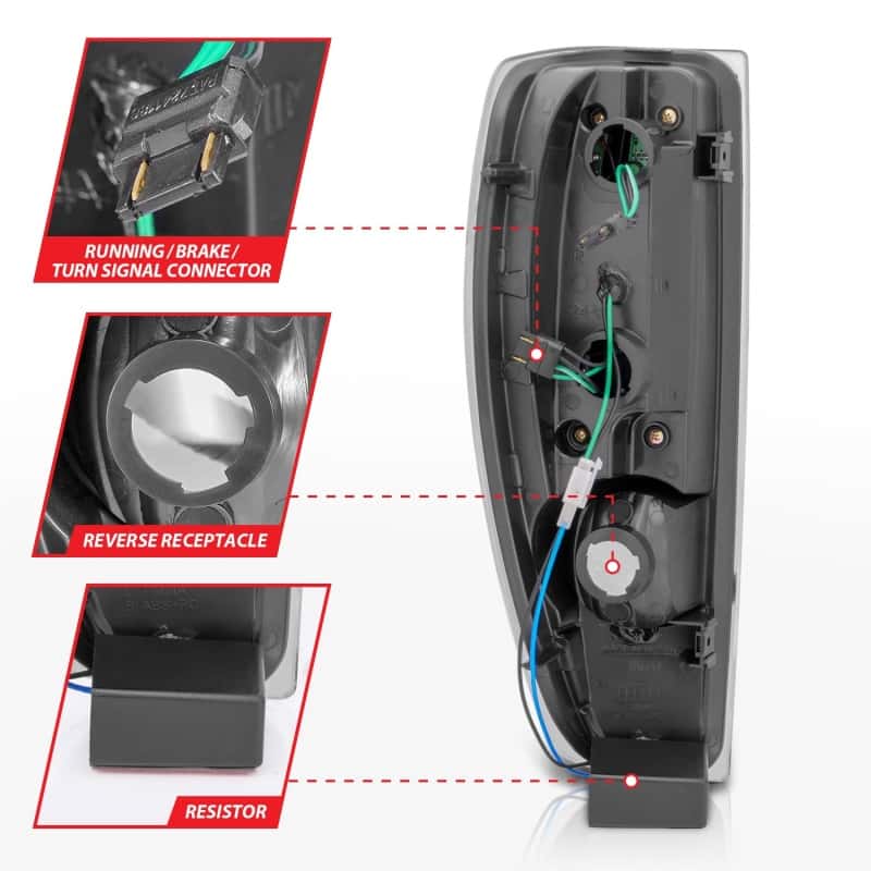 ANZO — ANZO 04-10 Chevy Colorado LED Taillights G2 - Black - view 5