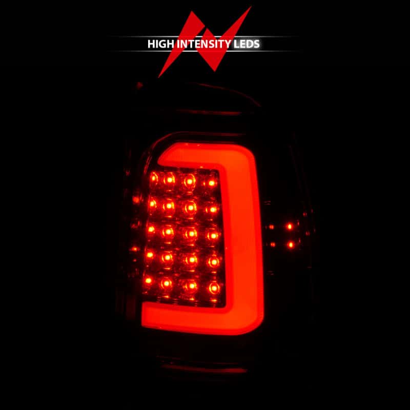 ANZO — ANZO 1997-2004 Dodge Dakota LED Taillights Chrome Housing Red Lens Pair - view 6