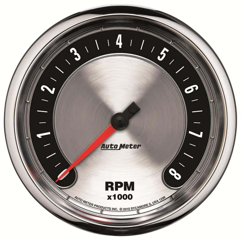 AutoMeter — Autometer American Muscle 5in. 0-8K RPM In-Dash Tachometer Gauge
GA 5" TACH 8K RPM AM - view 2