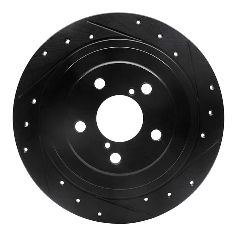 R1 Concepts — R1 00-06 Subaru BAJA Rear Right Drilled & Slotted Black Brake Rotor
R1 Brake Rotor Drill - view 1